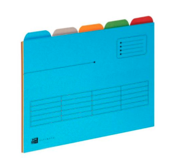 Elba 5 Tabbed Folder A4 Assorted (5 Pack)